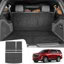 Cargo Liners Fit for 2021-2023 Cadillac Escalade ESV 7 Passenger Cargo Mat TPE Trunk Mat Seat Back Covers for 2023 Escalade Extended-Length Model Accessories(Cargo Mat+Backrest Mat)
