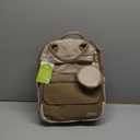KeaBabies Diaper Bag Backpack - Multifunctional Travel Diaper Back Packs,Maternity Baby Changing Bags, Compact 12L Capacity, PU Leather,Waterproof, Unisex,Stylish Nappy Bag, Diaper Changing Pad(Latte)