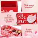 2 PCS Valentine's Day Candy Dish Bowl Wooden Happy Valentine's Day Candy Serving Bowl Be Mine Treats Holder for Tiered Tray Valentine Parties Holiday WeddingDecor
