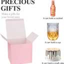 COTOPHER Small Gift Boxes 25 Pack 6x6x6 inches Pink Gift Boxes with Lids for Gifts, Crafting, Wedding Party Favor, Cupcake Boxes, Candy, Bridesmaids Proposal Box with Ribbons and Stickers