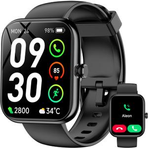 Smart Watch with Alexa Built-in, 1.83" HD Fitness Tracker with Bluetooth Calls/Messages, IP68 Waterproof, 120+ Sports Modes, 24/7 Heart Rate/Sleep Smartwatch Compatible with iOS/Android (Pink)