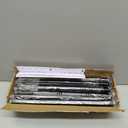 Abiglifty Double Curtain Rod 42 to 122 Inch, 1 Inch Telescoping Double Curtain Rods for Windows, Black Double Curtain Rod with Classic Cap Finial, Black