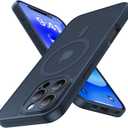 Magnetic for iPhone 16 Pro Max Case,Upgraded [Full Camera Protection][Compatible with Magsafe][Mil-Grade Protection] Shockproof Translucent Matte Phone Case for iPhone 16 Pro Max,Midnight Blue