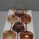 Amber Martini Glasses Set of 6, Hand Blown Colorful Glass 14Oz, Vintage Champagne Coupe Glasses, Large Brown Glass, Crystal Retro Style Bar Glasses, Christmas and New Year gifts glasses