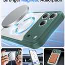 Faiono Magnetic for iPhone 17 Pro Max Case [Full Camera Protection][Military-Grade Protection][Compatible with MagSafe] Shockproof Protective Slim Phone Case for iPhone 17 Pro Max, Night Green