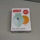 Elite Gourmet EWM015M Electric Nonstick 4.5-inch Mini Waffle Maker, Belgian Waffles, Compact Design, Hash Browns, Keto, Snacks, Sandwich, Eggs, Easy to Clean, Mint