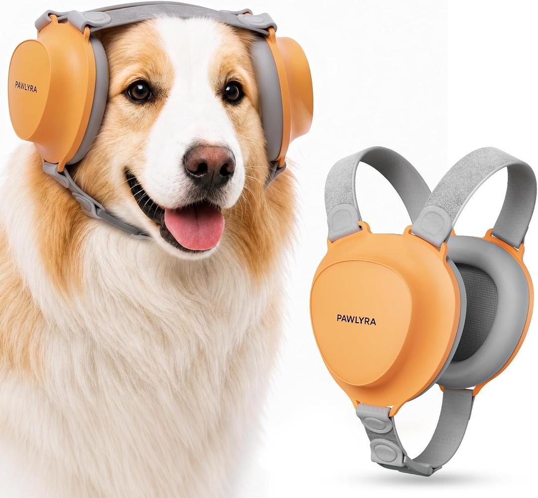 Premium Dog Ear Muffs Noise Protection, Up to 30dB NRR Noise Reduction, Noise Cancelling Headphones For Dogs, Buckle-Free Easy Wear for Thunder, Fireworks, Travel & Grooming, Large Dogs