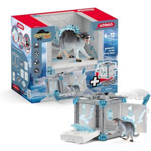 Schleich Eldrador Creatures - 40 PC Ice Battle Cave with Rat Toy Playset - Frozen Rodent Figurine for Boys and Girls with Expandable Fortress - Interactive, Imaginative Play for Kids Ages 7+ | 42677