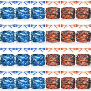 Xtinmee 48 Pcs Gun Party Supplies for Boy and Girls Includes Safety Glasses and Face Mask for Children Birthday Party Favors Teams Accessories(Blue, Red)