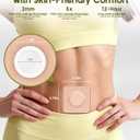 54PCS Castor Oil Patches for Belly Button, Castor Oil Pack Wrap Disposable Self-Adhesive, Organic Cotton, Leak-Proof & Breathable, No Wash - Square, Beige