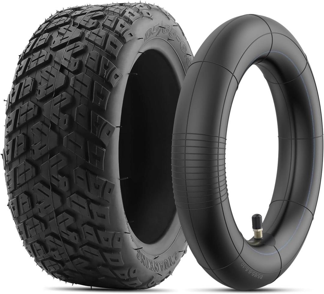 SYACHI 85/65-6.5 E Scooter Tire Set Heavy Duty Replacement Tire with Inner Tube Compatibility with Kugoo G-Booster, G2 Pro, Titan pro with Enhanced Grip and Reinforced Construction