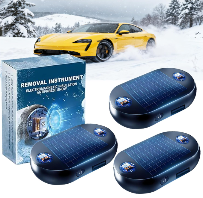 2pcs Anti Freeze Snow Removal Device , Electronic Anti Freeze Device,Car interference Antifreeze instrument, Quickly Defrosts, For Winter Sedans (No battery)