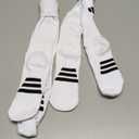 adidas Unisex Team Speed Soccer Socks Or Calf Sleeves (1 Pair) Over-the-calf (Large, White/Black/2.0)