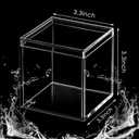 Blulu 8 Pcs Clear Acrylic Box with Lid Plastic Jewelry Mini Storage Box Mini Cube Containers for Candy and Tiny Jewelry Easter Party Favor(3.3 x 3.3 x 3.3 Inch,Classic Style)