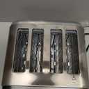 Cuisinart 4 Slice Toaster, Compact Stainless Steel Toaster with Extra-Wide Slots for Toasting Bread, French Toast, Bagels and Pastries, Defrost & Reheat Functions, CPT-180BKSP1, Black/Stainless Steel