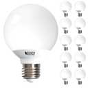 Sunco 9 Pack Vanity Globe Round Light Bulbs G25 LED for Bathroom Mirror 40W Equivalent 6W, 3000K Warm White, Dimmable, 450 LM, E26 Base, Round Frosted Decorative Bulb, UL & Energy Star Listed