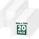 20 Pack Trifold Poster Board, 36in x 48in Corrugated Project Board, White Presentation Board, Trifold Display Board for School Project, Business Presentation, Science Fairs, Event Display