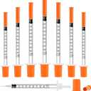 1ml/cc Syringes, 100 Pack U-100 31G 5/16" (8mm) Disposable Syringe