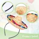 Pasimy 12 Pcs Cinco De Mayo Fiesta Sombrero Headband Hat Fake Mustache Mexican Party Favors Costume Luau Event Photo Props