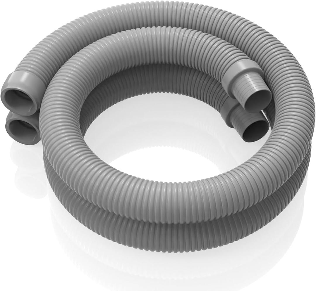 Poolvio Pool Vacuum Hose 2-Pack, Spare & Replacement, 40" Flexible Spiral-Wound Hose with 1.5" Male & Female Cuff Ends, Compatible with Most Inground Pool Automatic Cleaners, Gray