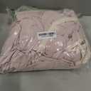 JIYUAN 100% Washed Cotton Duvet Cover Set 2 Pieces Twin, 1 Duvet Cover 68x90 Inches (Comforter Not Included) and 1 Pillowcases,Linen Feel Bedding Set Comfy and Breathable, Heathered Greyish Pink