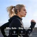 IFECCO Bone Conduction Headphones Bluetooth 6.0 - IP67 Waterproof Bone Conduction Headphones with Mic,Wireless Open Ear Earbuds for Running Gym Walking Cycling (Black)