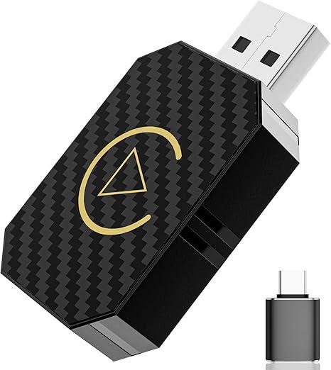 2-in-1 Wireless CarPlay Adapter and Android Auto Adapter – Converts Wired to Wireless for Cars 2016+, Plug & Play, USB-A to USB-C for iOS10+/Android 11+