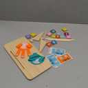 Montessori Learning Toys for Toddlers 2-4, Double-Sided Finger Counting & Number Tracing Board, Colorful Number Blocks, Solid Pine Wood Educational Math Toy for Kids Boys Girls Ages 1 3 5 Year Old