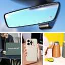 3 x I Love You Drive Safe Car Rearview Mirror Stickers, 4PCS Vinyl Cute Vehicle Rear View Mirror Decals with Heart, Funny Automotive Bumper Stickers for Women, Universal Fit (White/Pink)