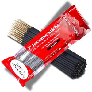 Egyptian Sandalwood Most Exotic Charcoal Incense Sticks. Approx. 85 to 100 Sticks Per Bundle, Length - 7 Inches, Each Natural Stick Burns for 35 to 45 mins Each. Long Lasting