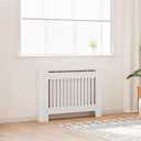 vidaXL Radiator Cover Cabinet, Decorative Heater Protector for Home, Childproof Baseboard & Electric Eating, MDF Construction with Water-Based Lacquer Finish, 67.7 x 7.5 x 31.9, White, 112.0 x 19.1 x 81.5 cm
