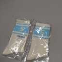 Blue and Off-white Striped Socks with The Letter (White)