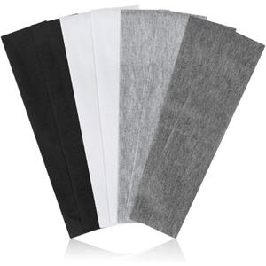 Hishexin Headbands for Women Non Slip, Stretchy Sweat Headband for Workout Yoga Running, Head Bands for Women's Hair - 8 Pack (Black White Grey)