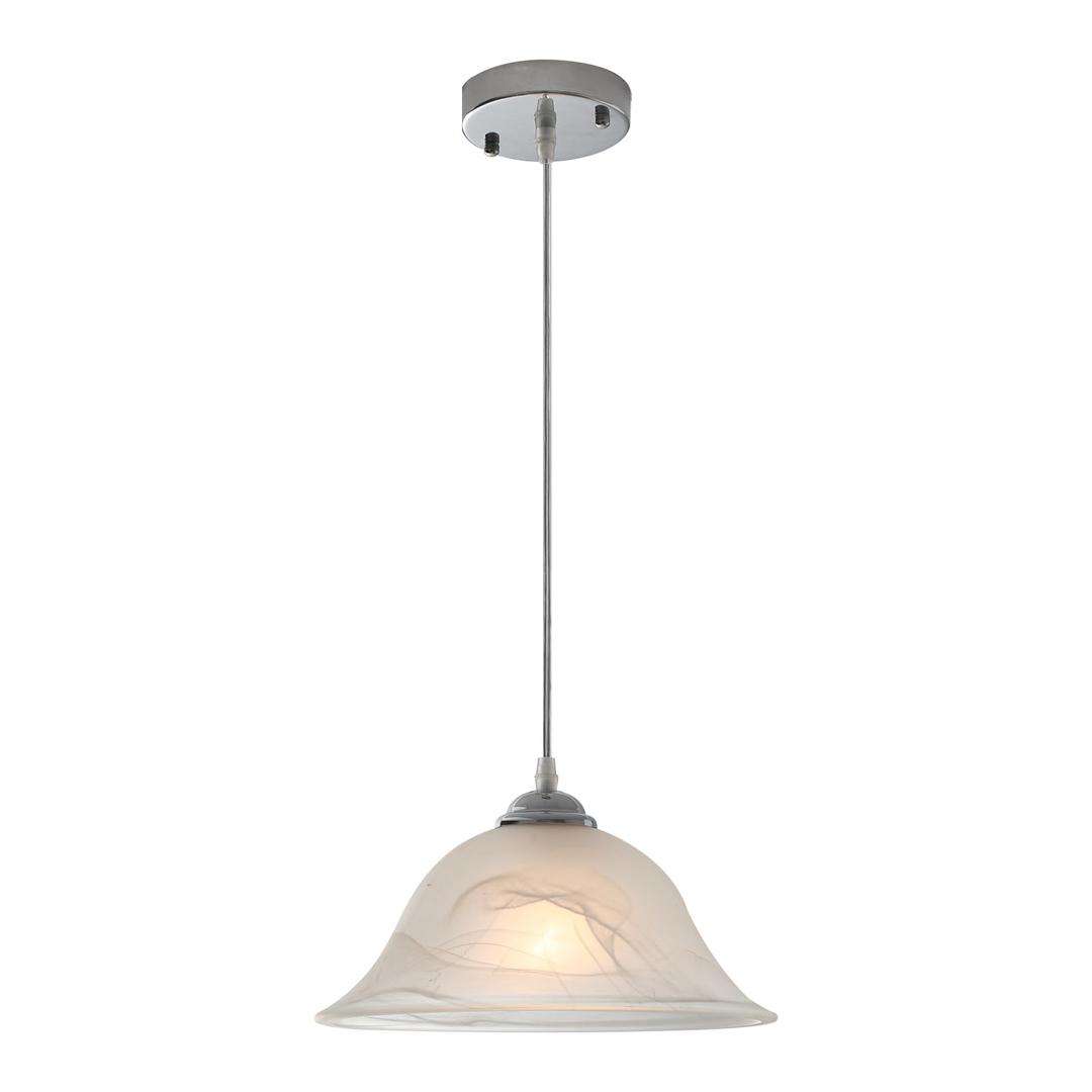 Otmilance Kitchen Pendant Lighting Over Island, 11.8 White Frosted Glass Pendant Lights, Farmhouse Pendant Lights Kitchen Island, Modern Chrome Kitchen Pendant Light for Dinning Living Room (1 Pack)