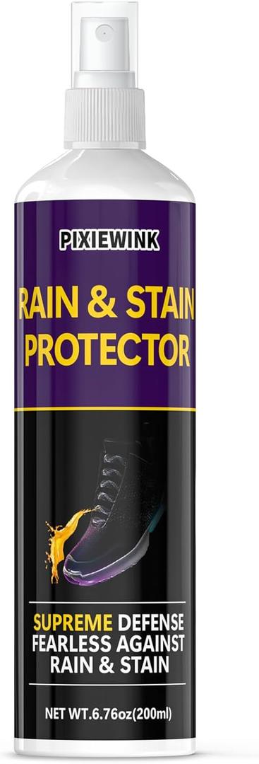 Shoe Protector Spray 6. 76 fl oz - Waterproof Suede & Leather Shoe Spray for Sneakers, Canvas, Boots - Breathable Rain & Stain Repellent - Fast-Drying, Long-Lasting Protection