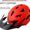 Kids Bike Helmet,Bavilk Kids Boys Girls Bike Helmets with LED Light Detachable Visor Children Youth Teen Multi-Sport for Skating Cycling Scooter Skateboard Adjustable & Lightweight 19.7"-22.4"