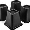 BTSD-home Bed Risers 6 Inch Furniture Risers for College Dorm Bed Sofa Table Couch Chair Bed Raisers Blocks 4 Pack Black