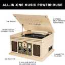 Victrola The Quincy 6-in-1 Bluetooth Record Player & Multimedia Center with Built-in Speakers  3-Speed Turntable, CD & Cassette Player, AM/FM Radio, Wireless Music Streaming (Mahogony) (Mahogany)