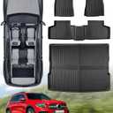 All Weather Floor Mats & Upper Cargo Liner for Mercedes Benz GLB 2026 2025 2024 2023 2022 2021 2020, Heavy Duty Custom Fit for GLB 250 Front 2nd Row, Non-Slip Black Car Accessories
