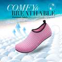 Homitem Water Shoes for Women Men Aqua Socks Swim Beach Pool River Slip-On Barefoot Quick-Dry Vacation Cruise Essentials Accessories for Yoga Kayak Sports, Size 8-8.5