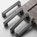 Cobbe 3-3/4 Inch Thickened Solid Pulls for Cabinet Handles - 30 Pack Matte Black Cabinet Pulls -Modern pulls are Suitable for cabinets, Drawers, bookcases, chests of Drawers. (3-3/4" hole center spacing)