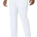 SNOWTEN Mens Dress Pants, Soft Pro Fabric, Classic Fit Stretch Work Pants Lightweight Water-Repellent Pant with Pockets (White) L32xW30