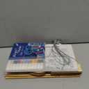 SIRPERICE 14PCS DIY Wooden Christmas Ornaments Set with 12 Markers and Diamond Stickers, Unfinished Wood Discs for Painting, Crafting and Holiday DIY Hanging Decorations