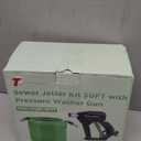 Tool Daily Sewer Jetter Kit for Pressure Washer 50 FT, Short Power Washer Gun, Drain Cleaner Hose 1/4 Inch NPT, Corner, Rotating and Button Nose Sewer Jet Nozzle, 3600 PSI (Green)