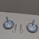 AR-PRO (2-Pack) Replacement Snow Plow Skid Shoes - Replaces Part ATV UTV Polaris K-Plow Nos 2205071 and 2208864 - Hardened Steel Snow Plow Non-Slip Base - with Quick-Release Cotter Pins (Silver)