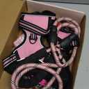 No Pull Dog Harness, Collar & Leash Set | Includes Dog Seat Belt, Collapsible Bowls & Poop Bag Dispenser. Ideal for Training, Walking, Hiking. Fits Small to Large Dogs(Pink-L)