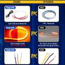 DUOFU365 DRL Strip Light,2PCS 24 Inch Waterproof Flexible Sequential Turn Signal Light,DC 12V Super Bright Car Daytime Running Light Red &Amber/Yellow Switchback Sequential Lamp