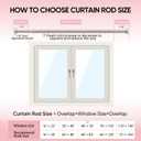 SIMEWIN Heavy Duty Silver Curtain Rods for Windows 48 to 84 Inches, Silver 1" Adjustable Curtain Rods with Diamond Finials for Bedroom, Living Room, Patio, Kitchen