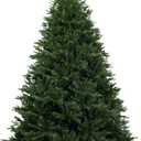 Green Artificial Automatic Expanding Christmas Tree, PVC+PE Mix, Foldable Stand, Leaf Material Encryption and ThickeningDecorate Your Home(7.5FT)