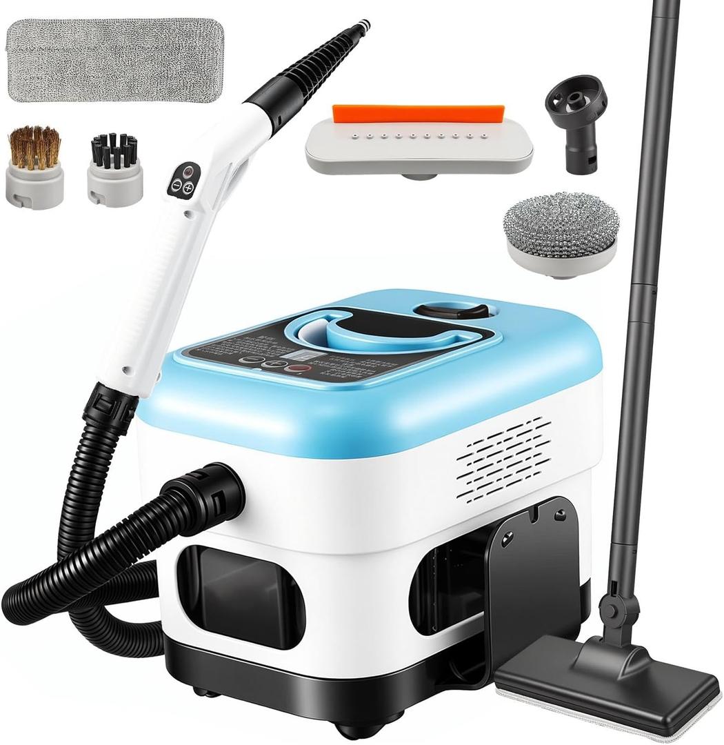 Steam Cleaner with Mop, High Pressure Steamer for Cleaning, Portable Handheld Steam Cleaner with 14 Accessories, 2000W Steamer Mop for All Floors,Home,Kitchen,Window,Tile,Grout,Upholstery,Carpet,Car